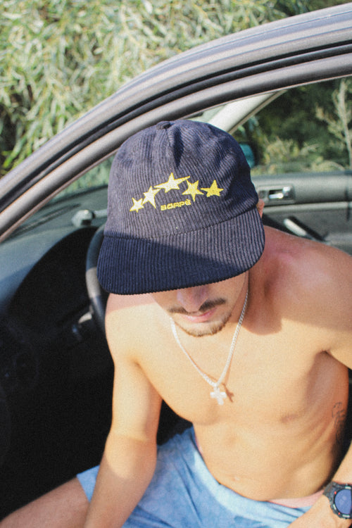 Cap "STARWAY" Borpè Black Corduroy
