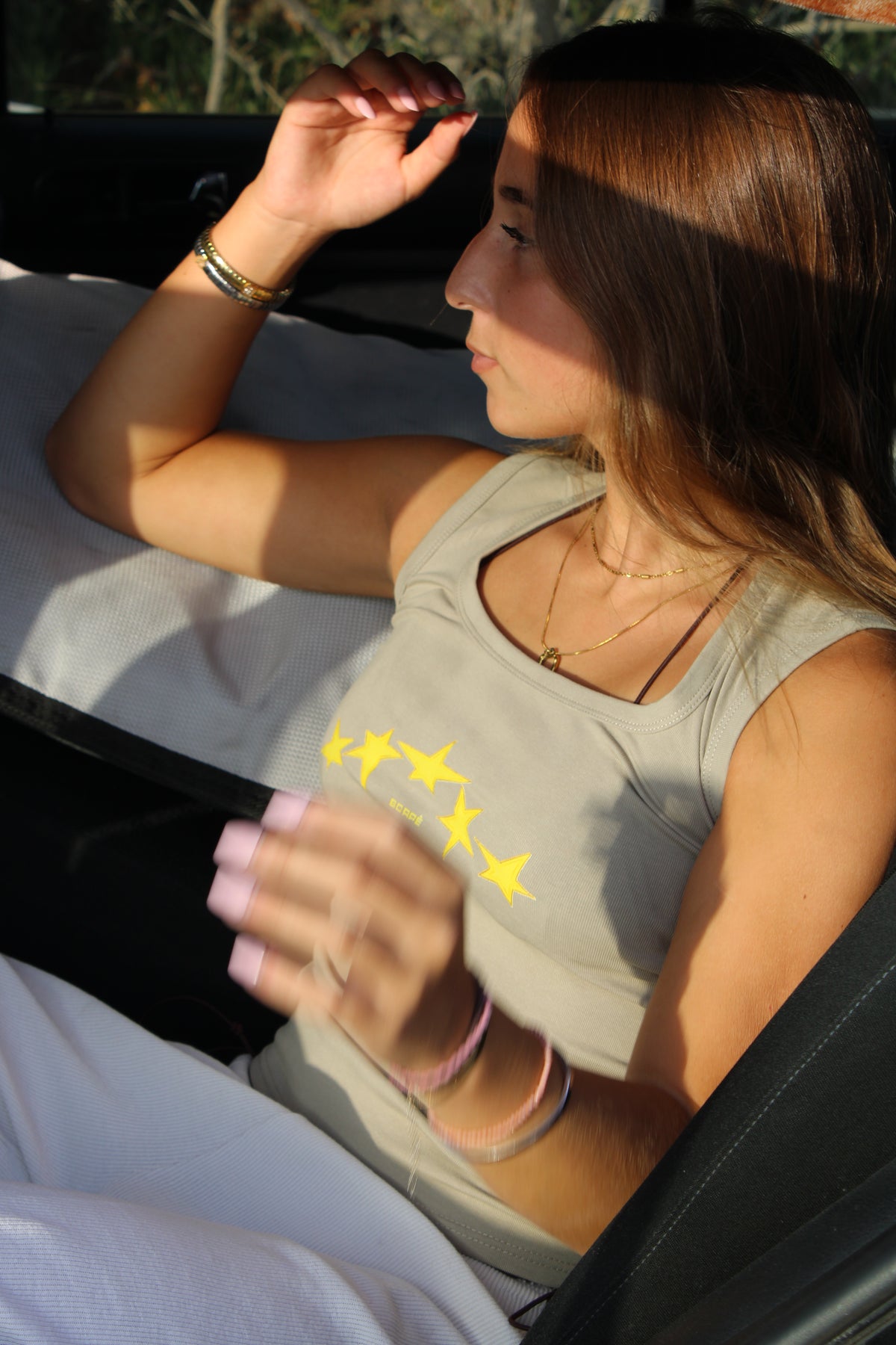 Women's Top "STAR WAY" Olive